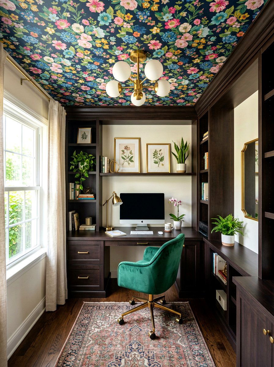 Wallpaper Ceiling - 30 ceiling design ideas