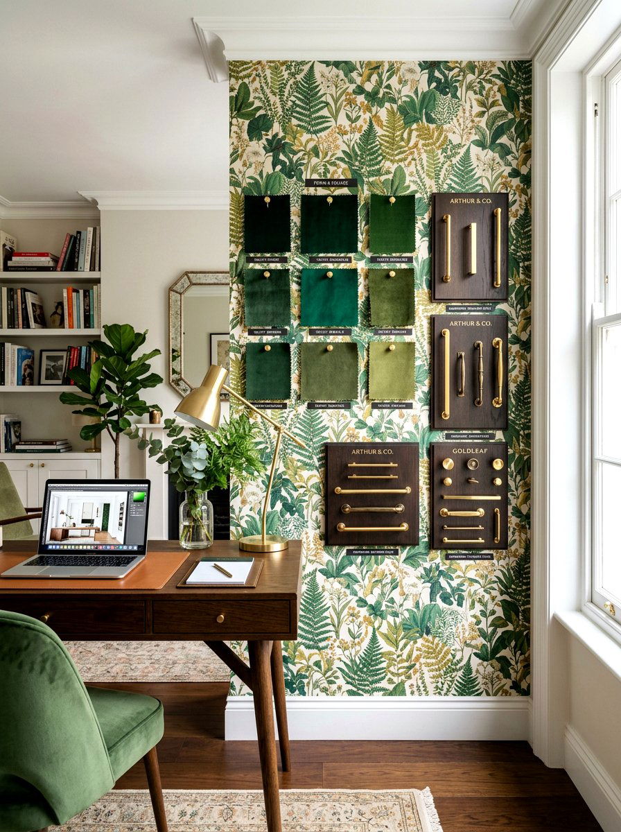 Wallpaper Sample Wall - 30 mood board wall ideas