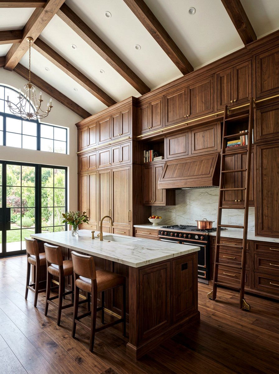 Walnut Kitchen Ceiling Height - 30 walnut kitchen cabinet ideas
