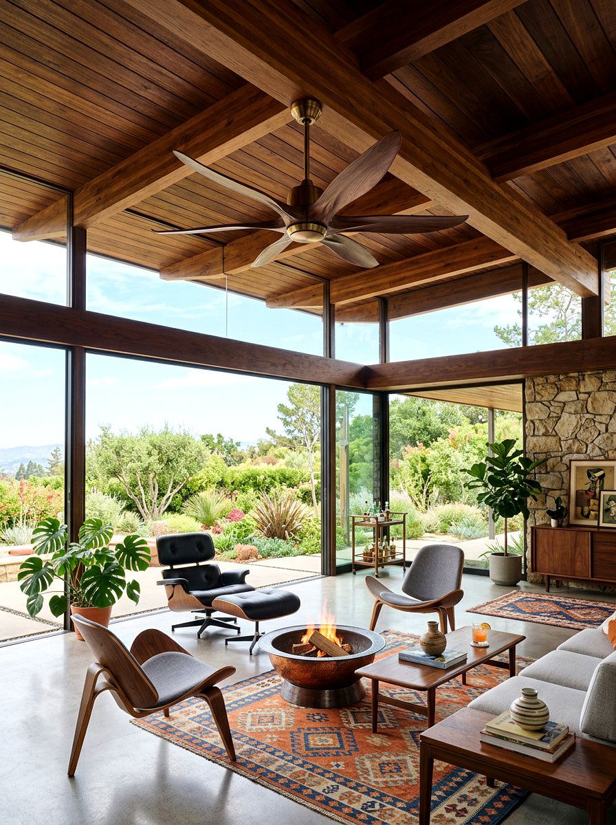 Walnut Pavilion Fan - 30 pavilion ceiling fan ideas