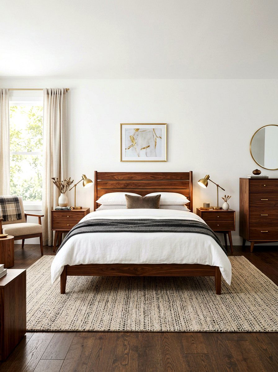 Walnut Wood Bedroom - 30 warm wood bedroom ideas