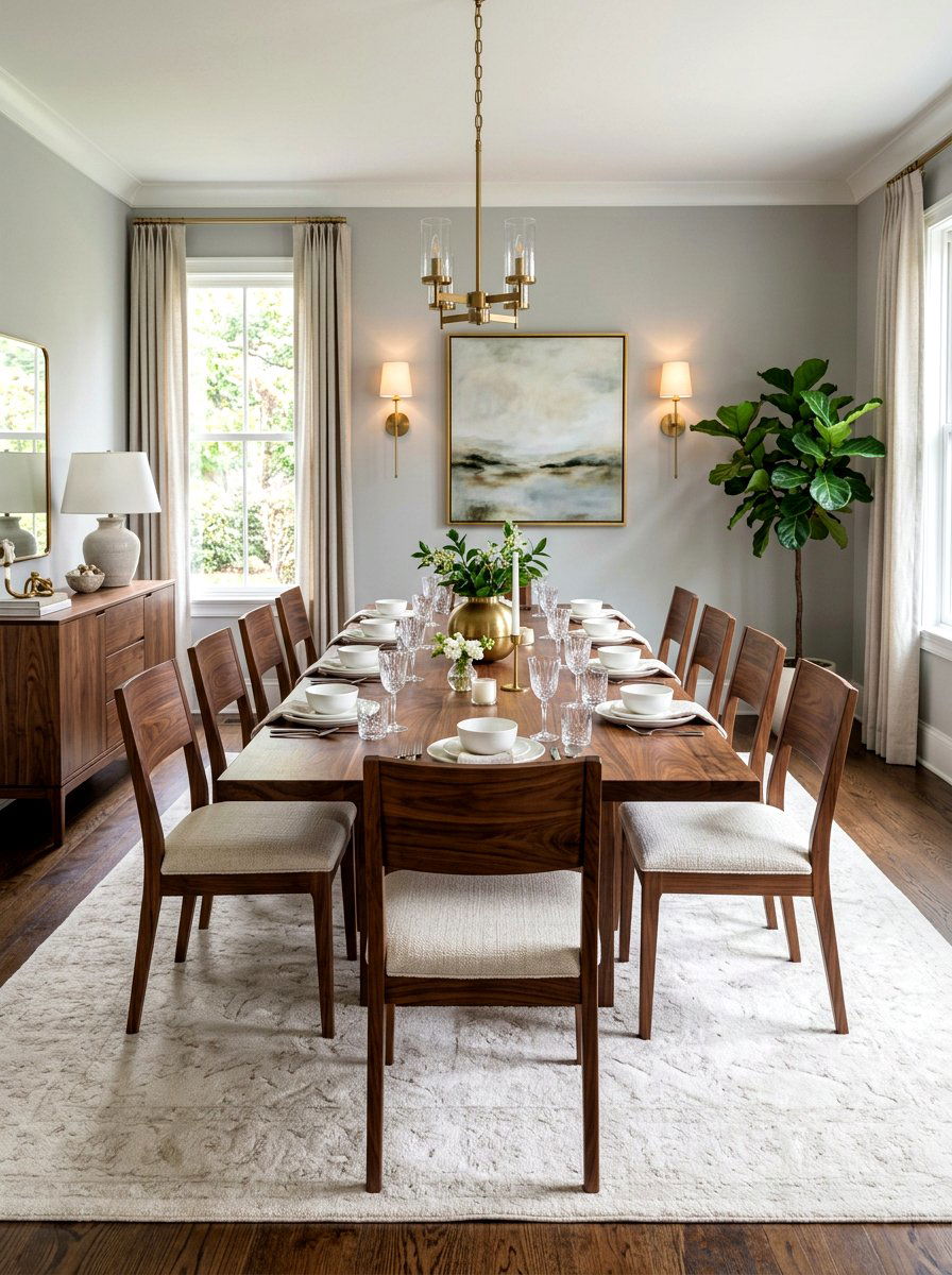 Walnut Wood Dining Furniture - 30 quiet luxury dining room ideas
