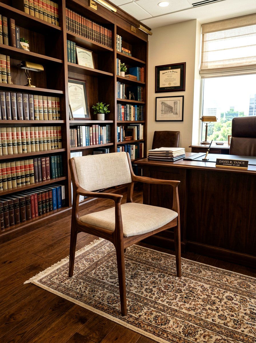 Walnut Wood Guest Chair - 30 office guest chair ideas