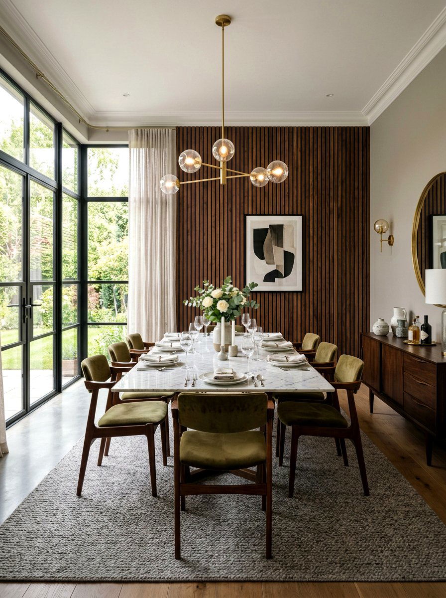 Walnut wood slat wall - 30 wood slat wall ideas