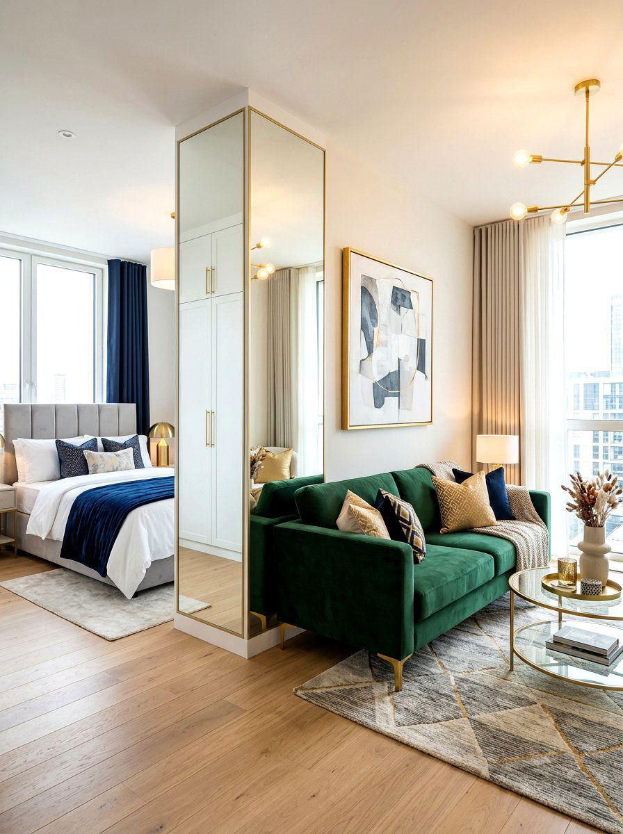 Wardrobe Room Divider - 30 studio apartment divider ideas