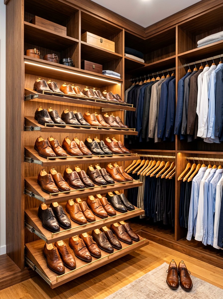 Wardrobe Shoe Pull Out - 30 hidden shoe cabinet ideas