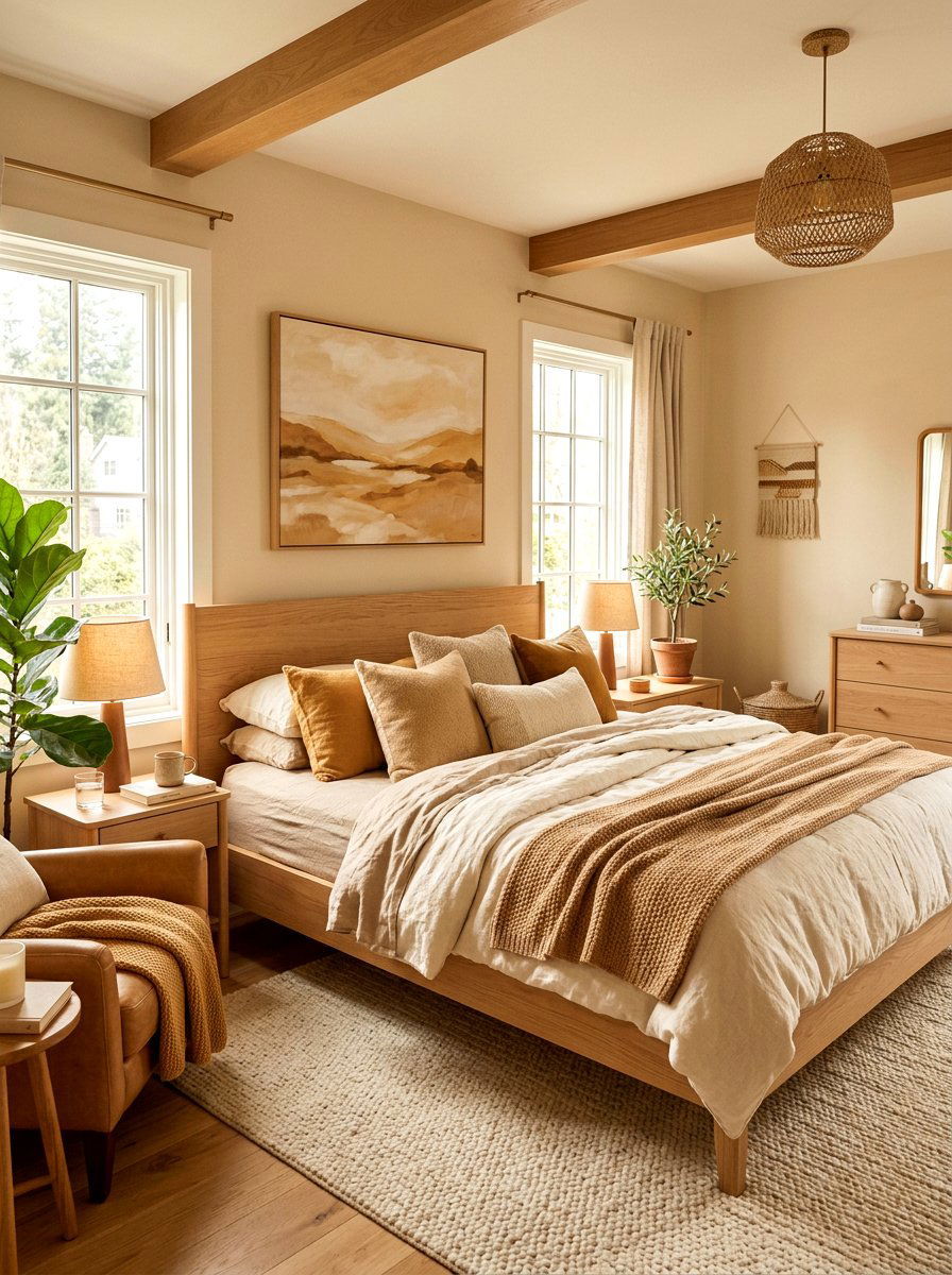 Warm Beige Bedroom - 30 tonal beige bedroom ideas
