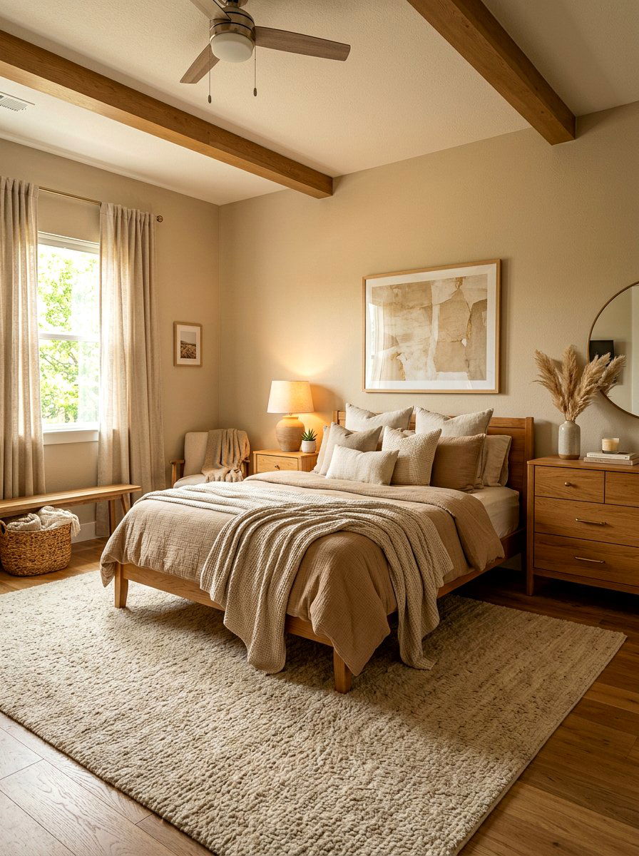 Warm Beige Bedroom - 30 neutral bedroom ideas