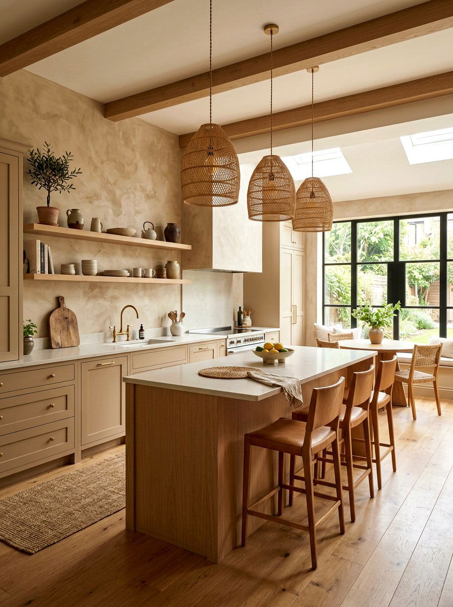 Warm Beige Kitchen - 30 tadelakt kitchen ideas
