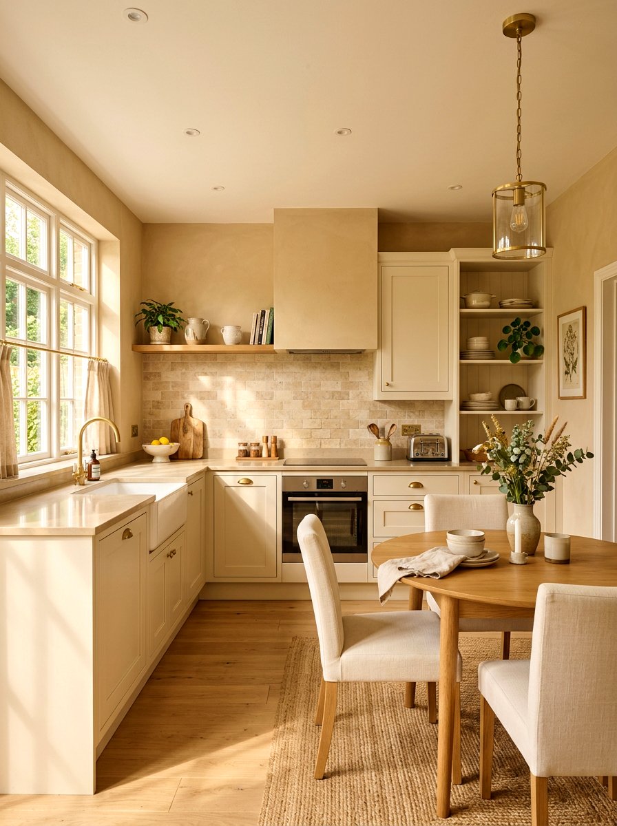 Warm Beige Kitchen Wall - 30 kitchen wall color ideas
