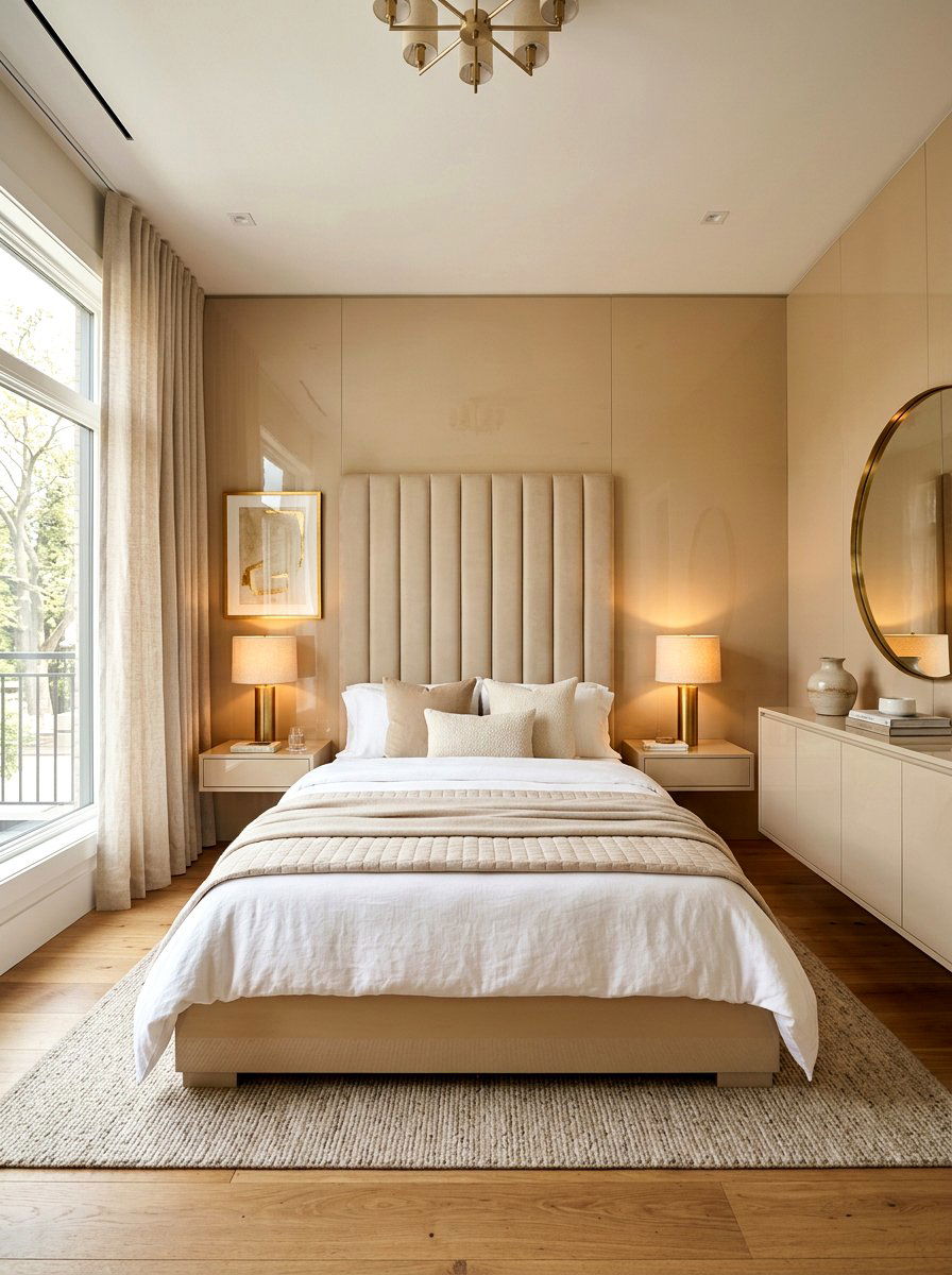 Warm Beige Lacquer Suite - 30 lacquered room ideas