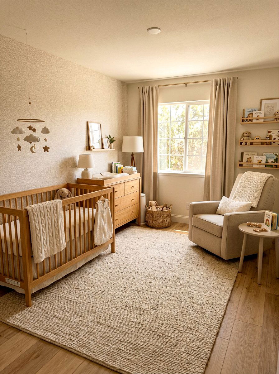 Warm Beige Neutral Nursery - 30 neutral nursery ideas