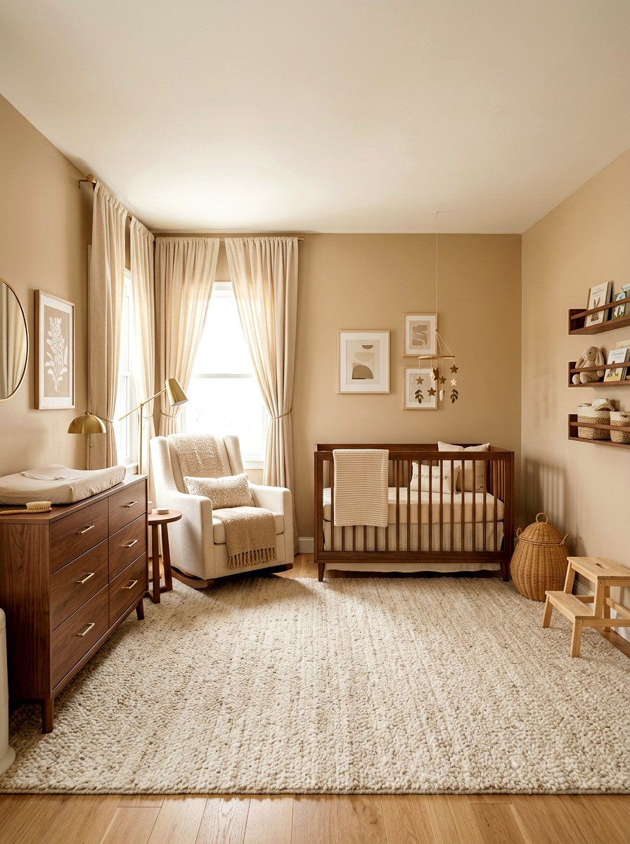 Warm Beige Nursery - 30 minimalist nursery ideas