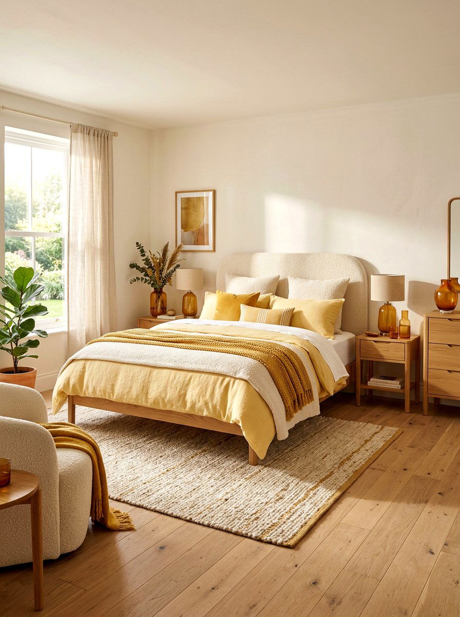 Warm Boucle Bedroom - 30 boucle bedroom ideas