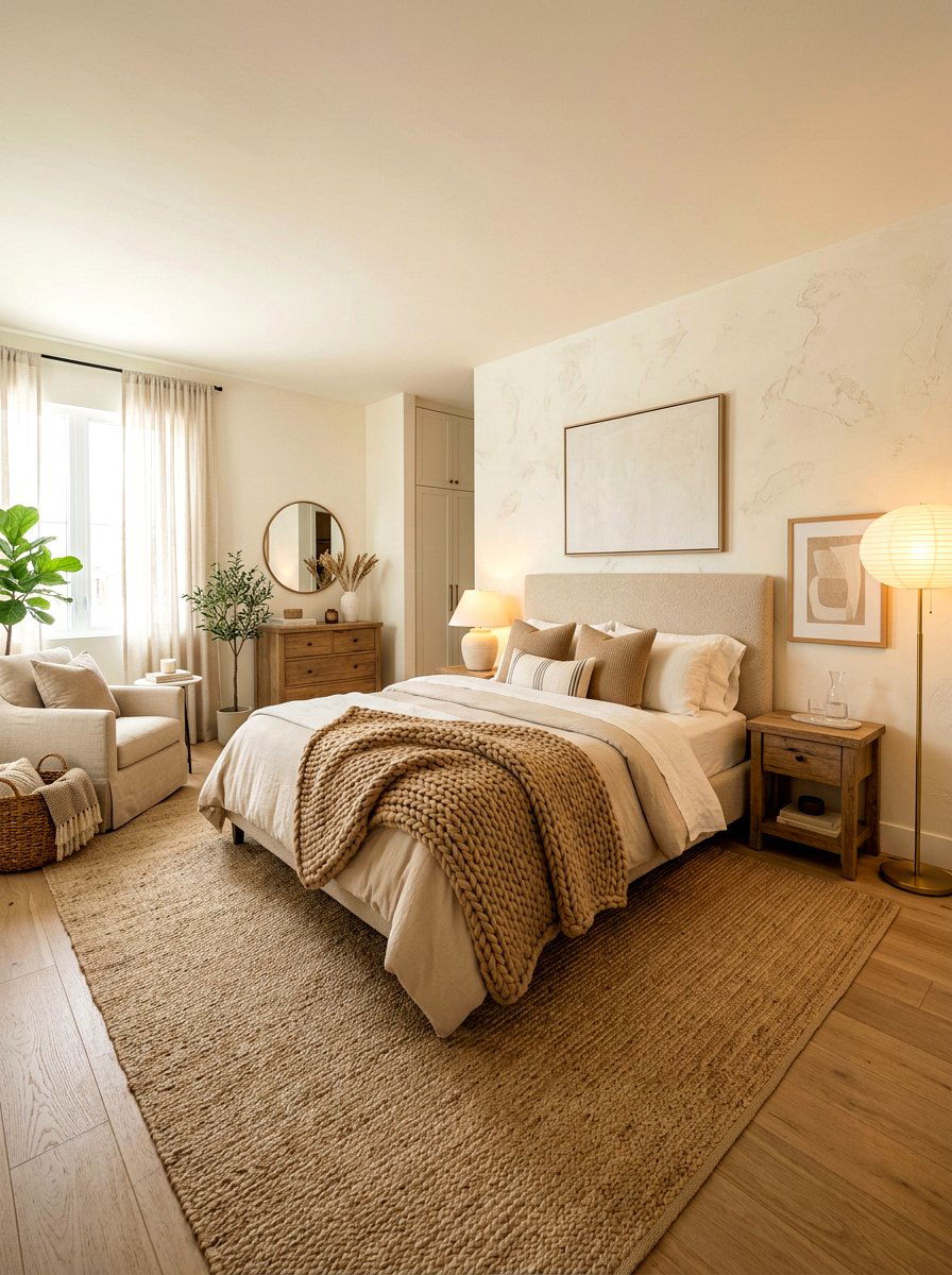 Warm Neutral Bedroom - 30 calming bedroom ideas