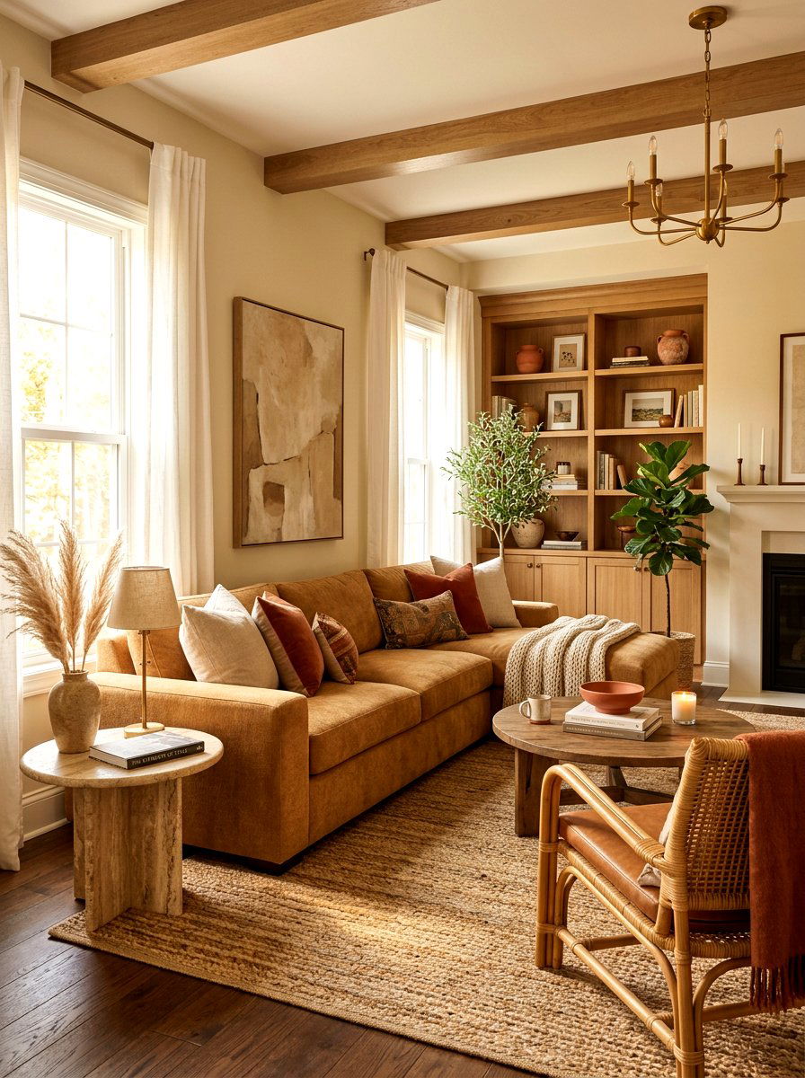 Warm Neutral Living Room - 30 updated traditional living room ideas