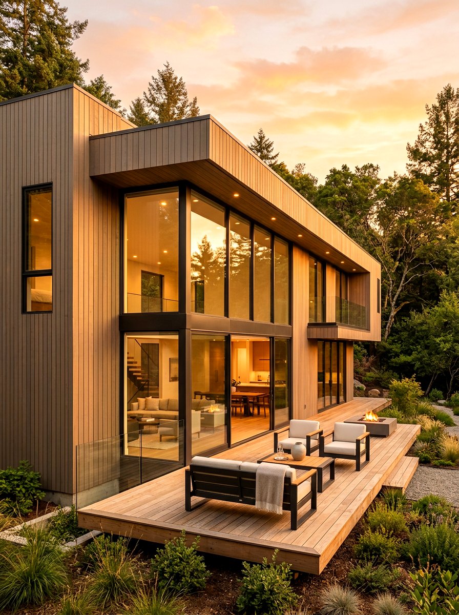 Warm Taupe Wood Siding - 30 taupe exterior ideas