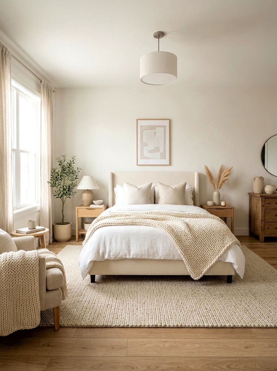 Warm White Bedroom - 30 healing color bedroom ideas