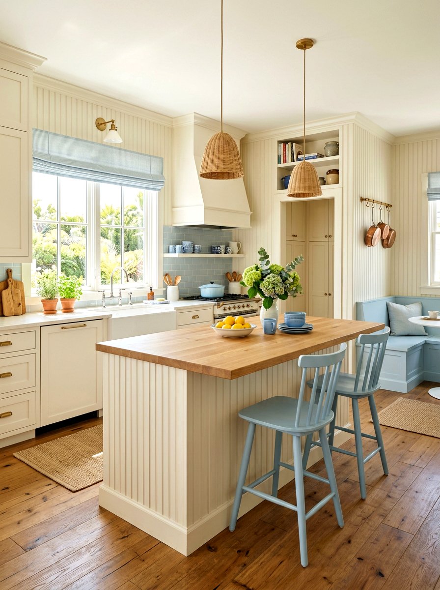 Warm White Kitchen Beadboard - 30 warm white kitchen ideas