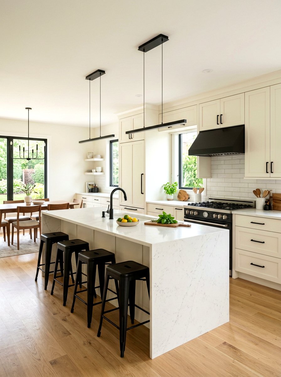 Warm White Kitchen Black Hardware - 30 warm white kitchen ideas