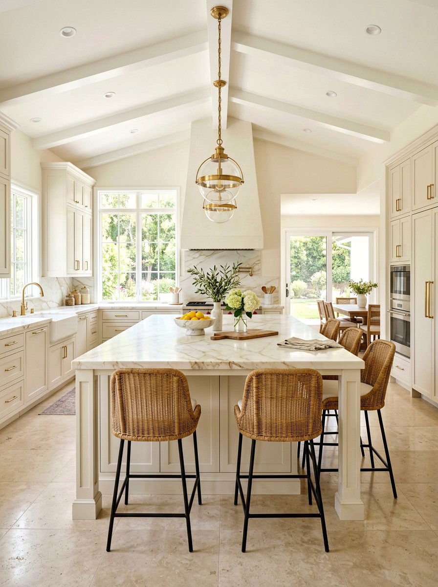 Warm White Kitchen Island - 30 warm white kitchen ideas