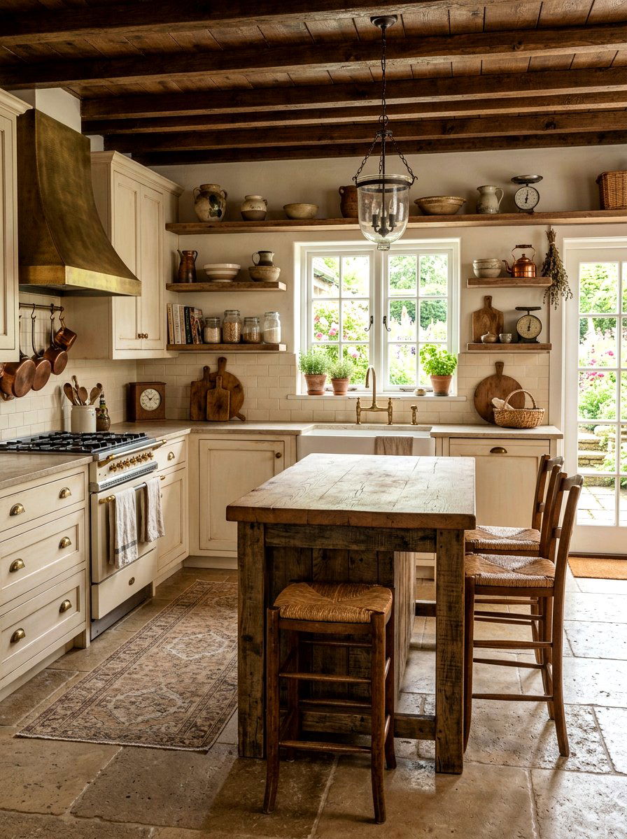 Warm White Kitchen Rustic Style - 30 warm white kitchen ideas