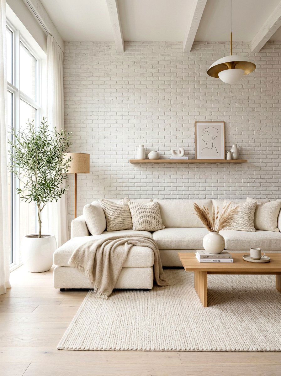 Warm White Living Room - 30 tonal living room ideas