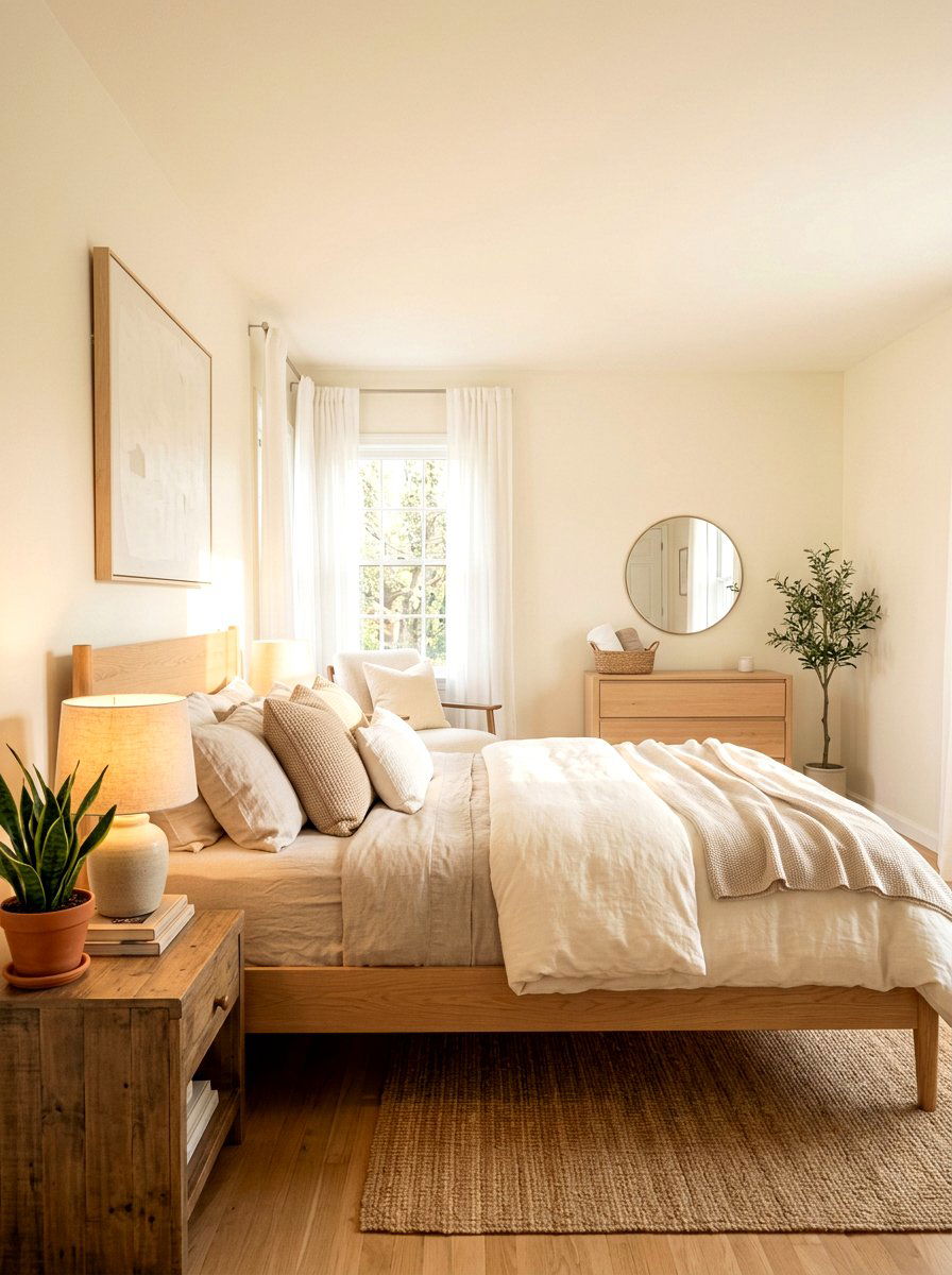 Warm White Wall Paint - 30 sleep sanctuary bedroom ideas