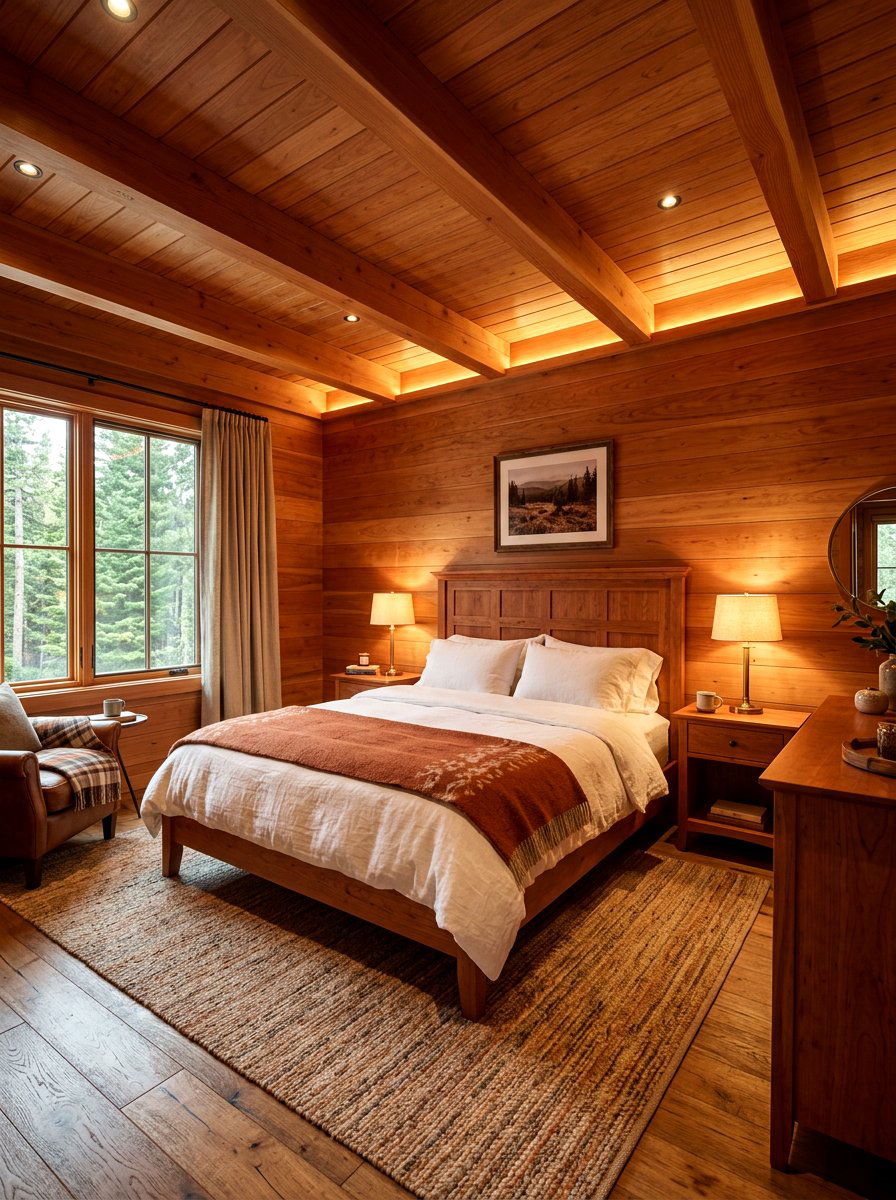Warm Wood Bedroom - 30 spa bedroom retreat ideas