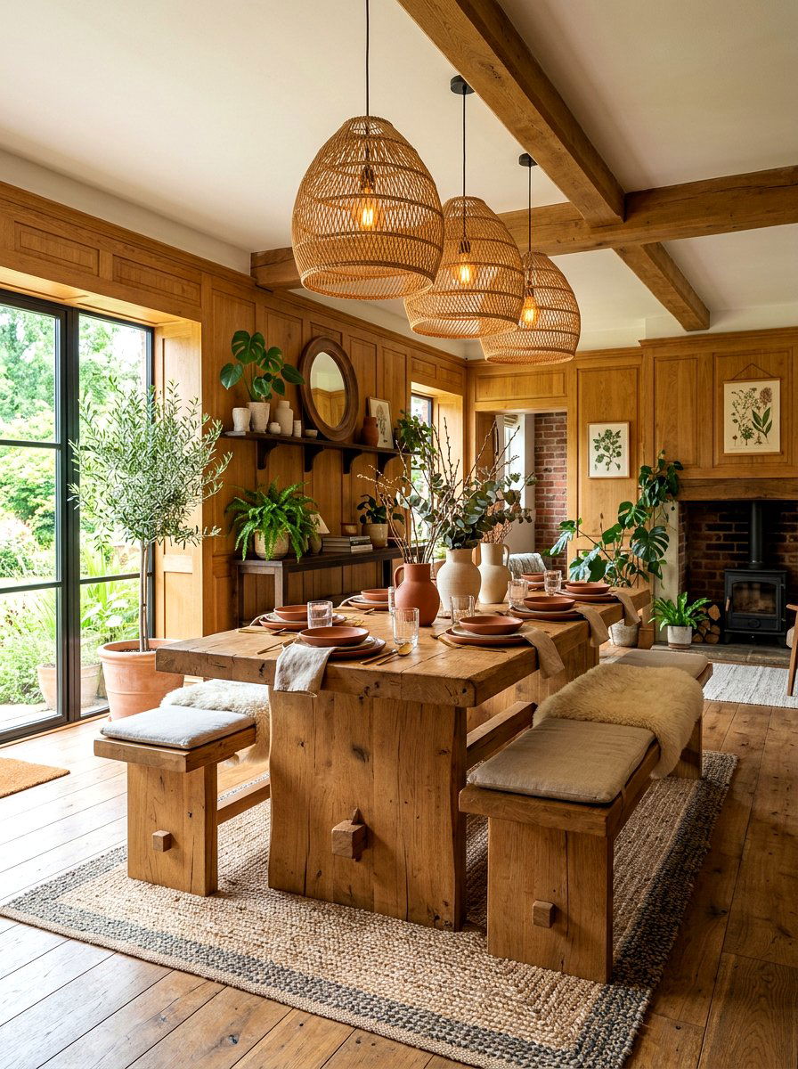 Warm Wood Dining Room - 30 editorial dining room ideas