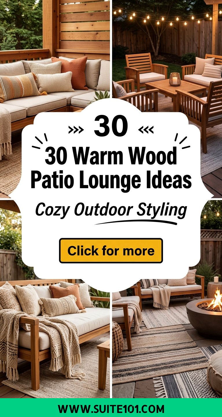 Warm Wood Patio Lounge Ideas 30 Cozy Outdoor Styling Tips - Warm Wood Patio Lounge Ideas: 30 Cozy Outdoor Styling Tips