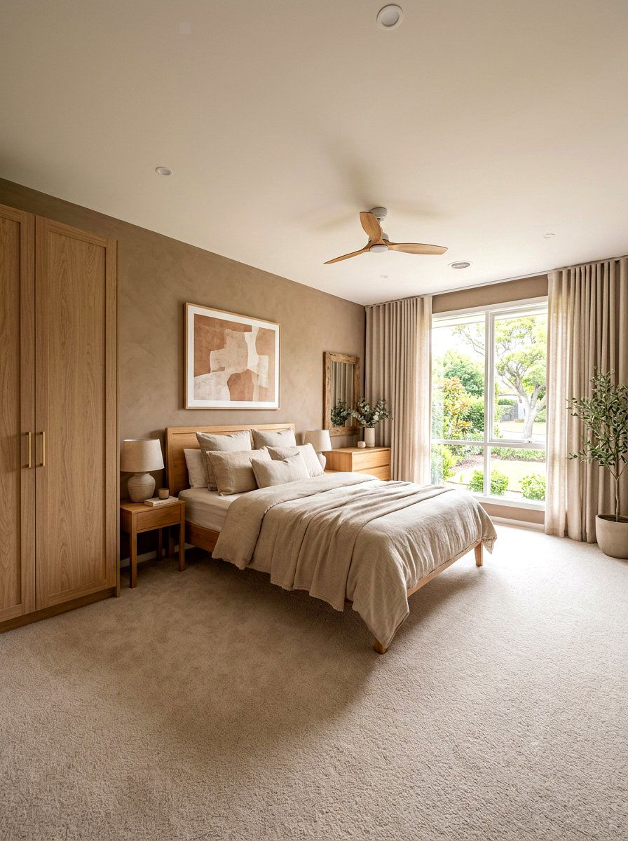 Warm clay and beige bedroom - 30 clay color bedroom ideas