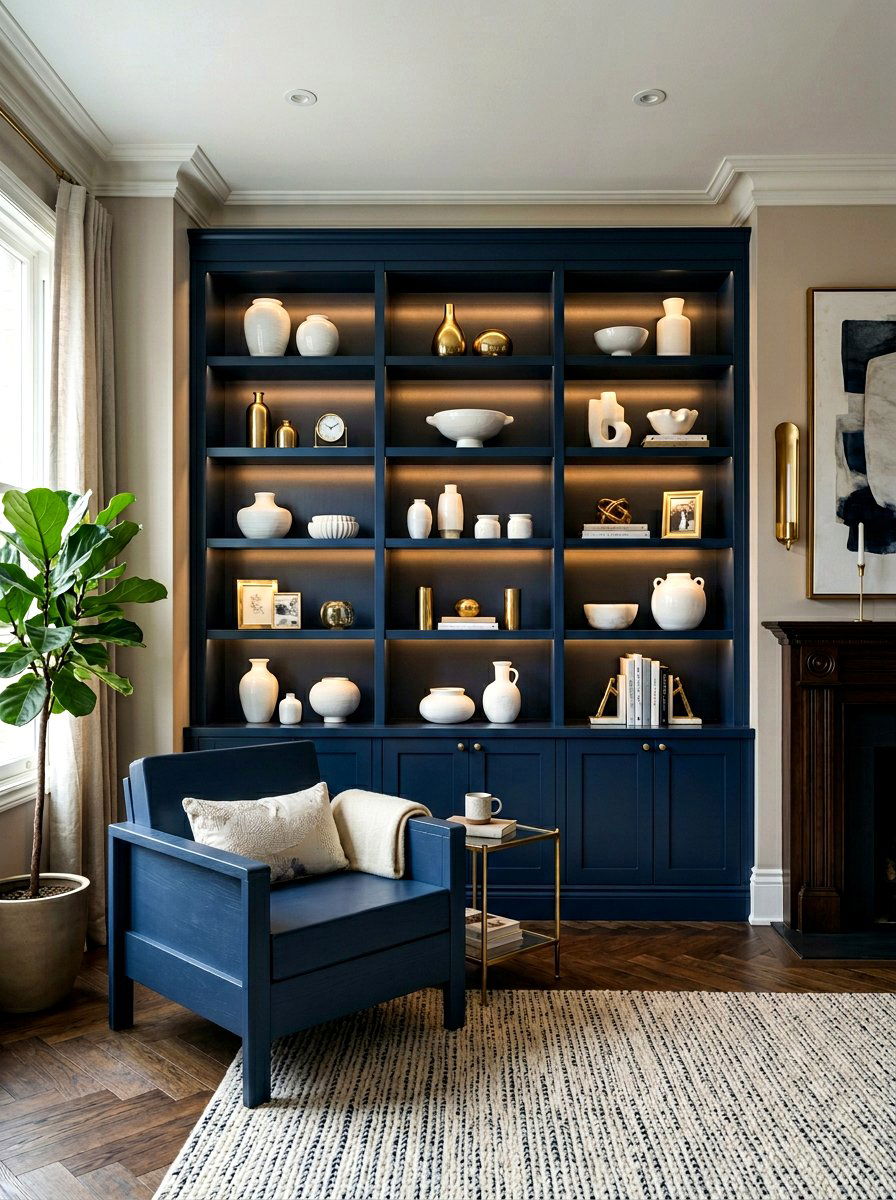 Warm lighting office - 30 moody office ideas