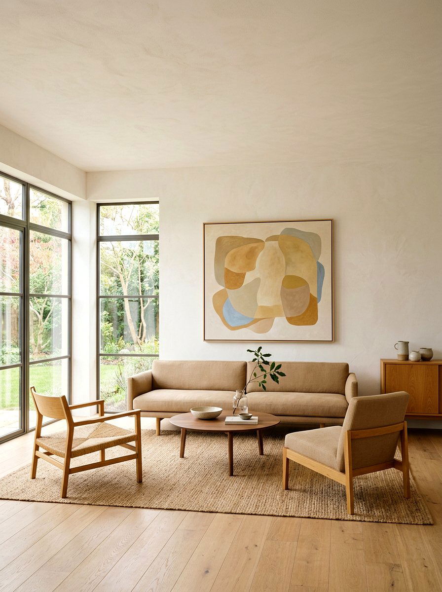 Warm minimalist living room - 30 warm neutral living room ideas