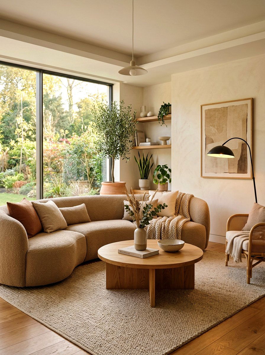 Warm minimalist lounge - 30 calm minimal decor ideas