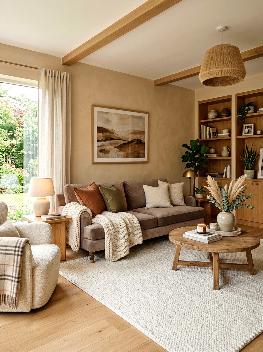 Warm neutral living room - 30 intentional living room ideas