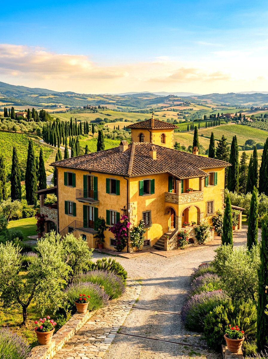 Warm ochre clay stucco - 30 clay stucco exterior ideas