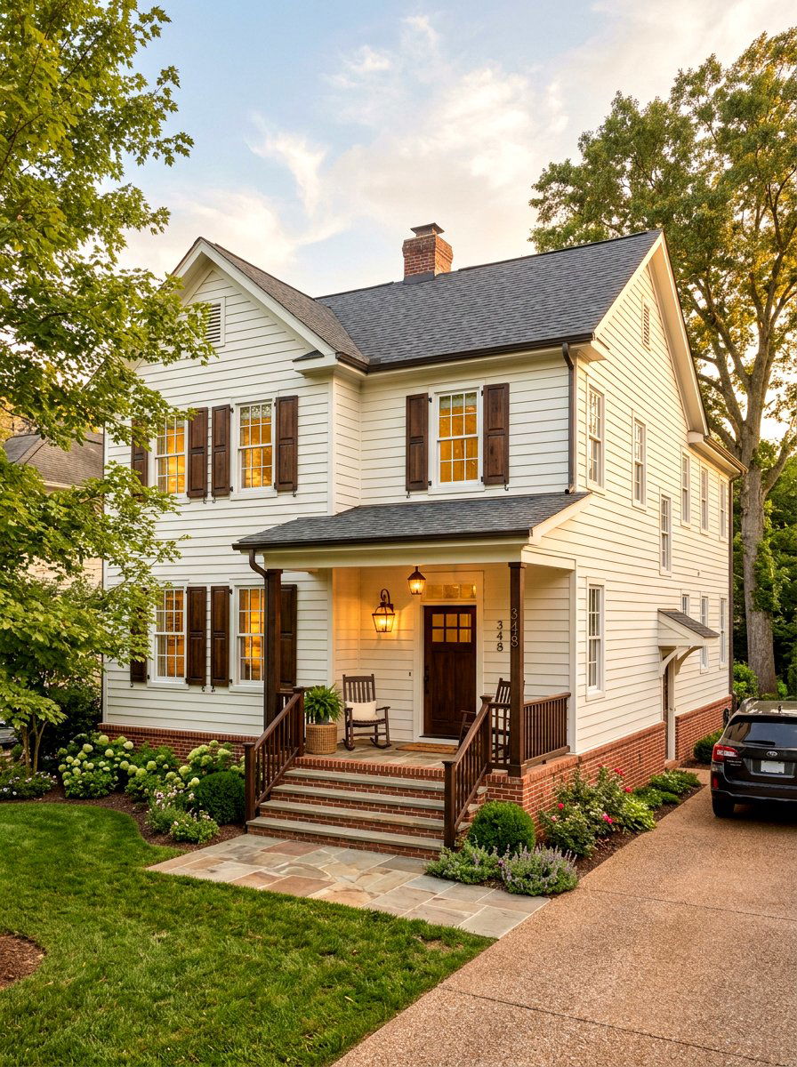 Warm white siding - 30 house siding color ideas