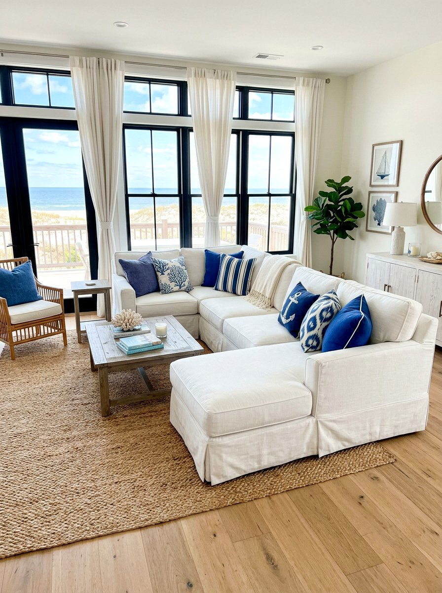 Washable Slipcover Sectional - 30 pet friendly sofa styling ideas