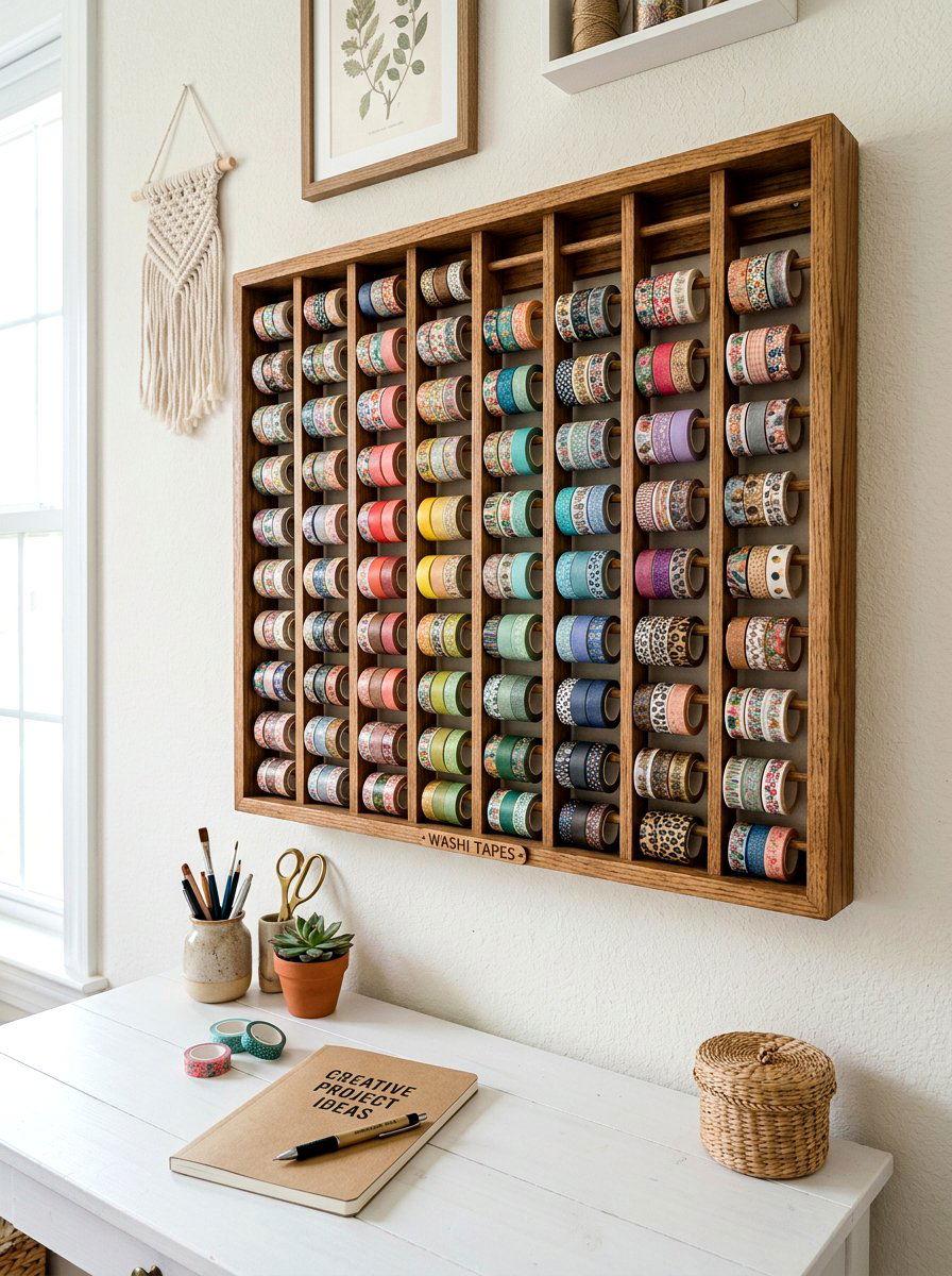 Washi Tape Holder - 30 scrapbook room ideas