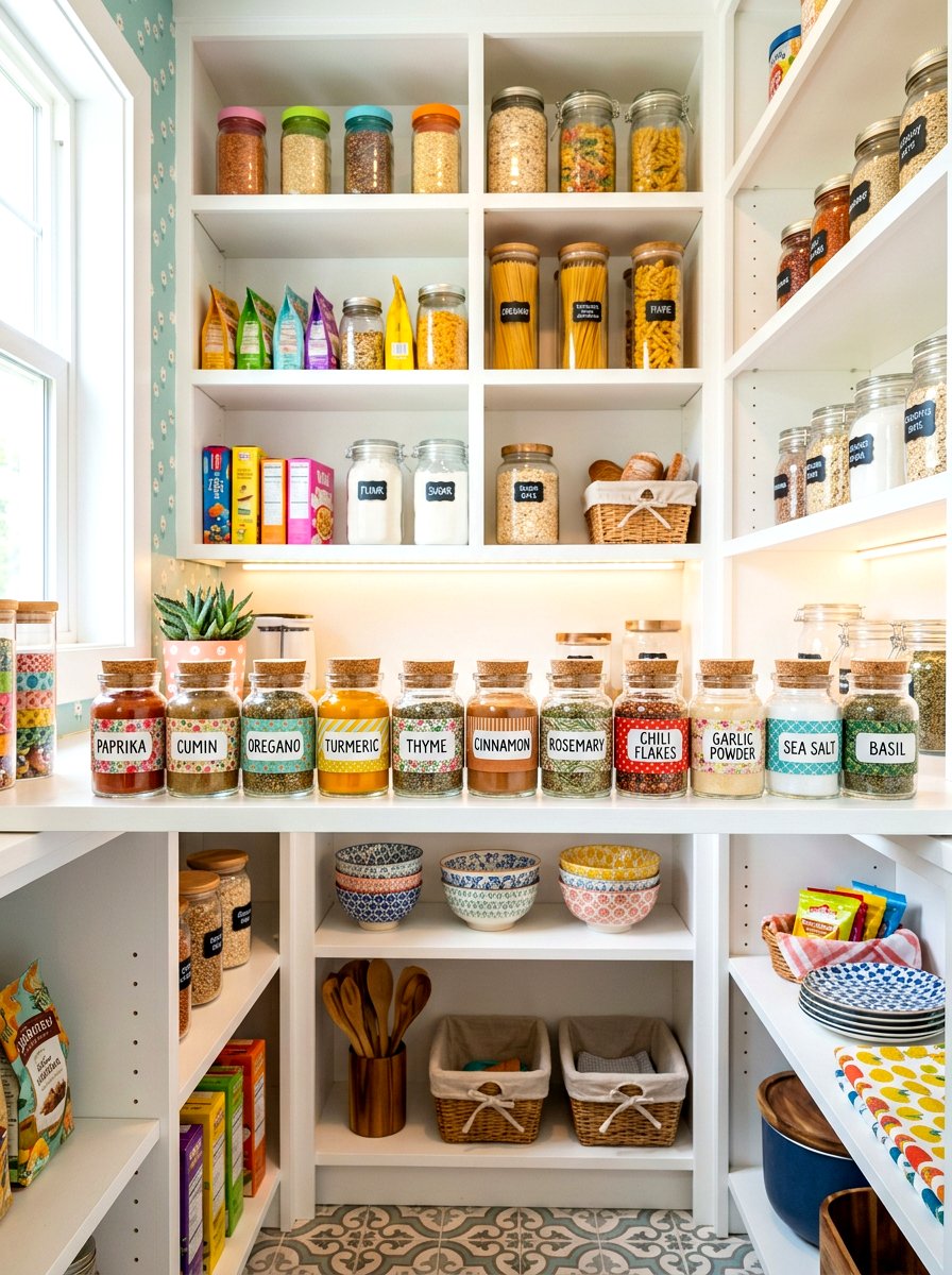 Washi Tape Labels - 30 pantry label ideas
