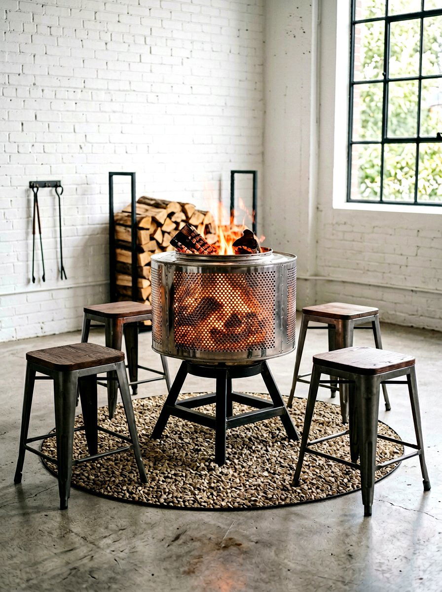Washing Machine Drum Fire Pit - 30 budget fire pit ideas