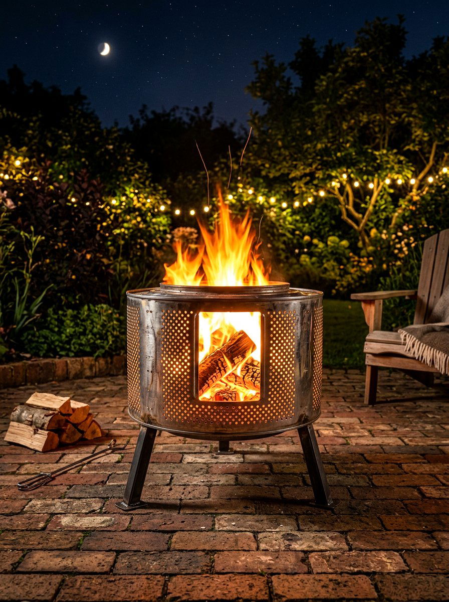 Washing machine drum fire pit - 30 diy style fire pit ideas