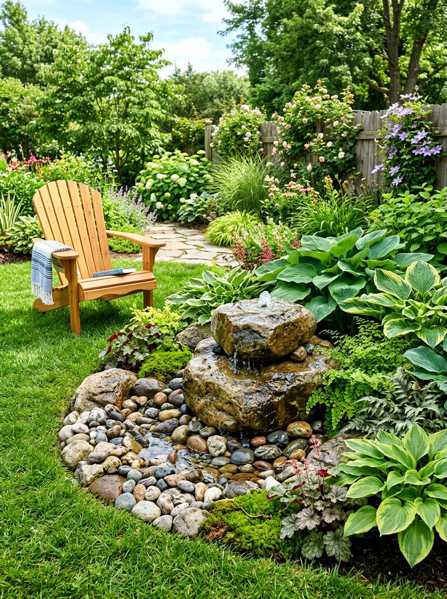 Water Feature - 30 healing garden ideas