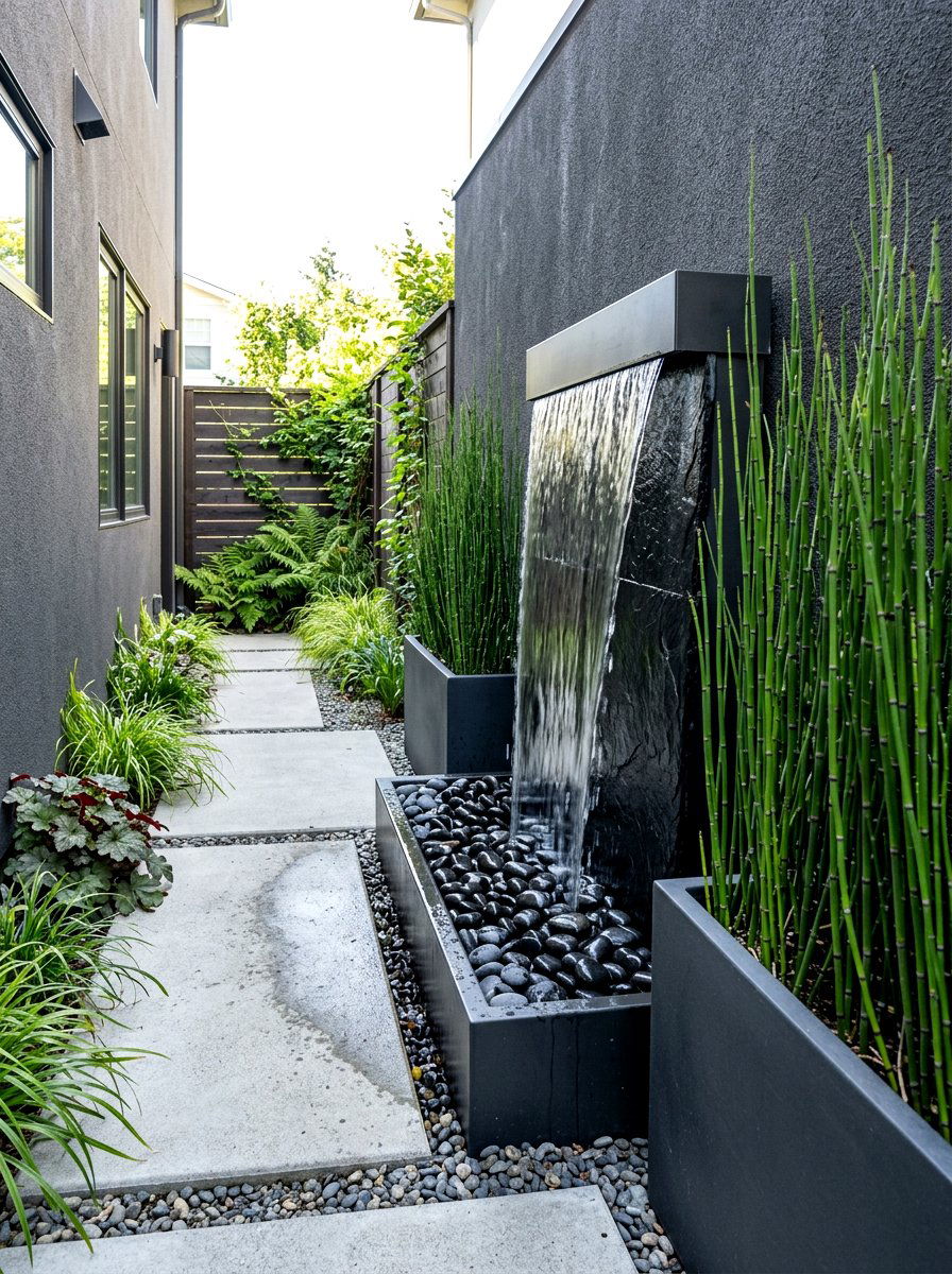 Water Feature - 30 side yard garden ideas