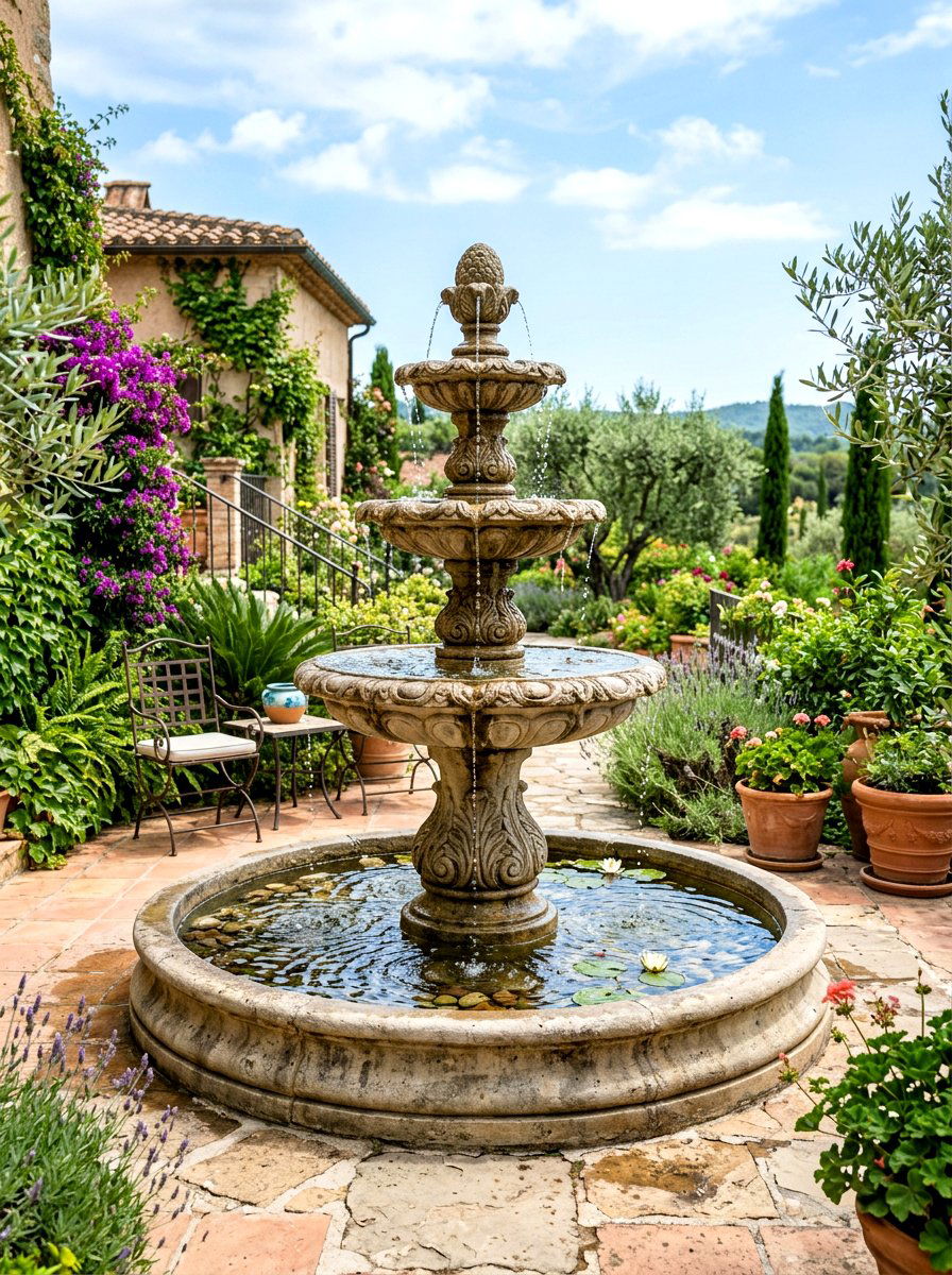 Water Feature For Patio - 30 wine country patio ideas