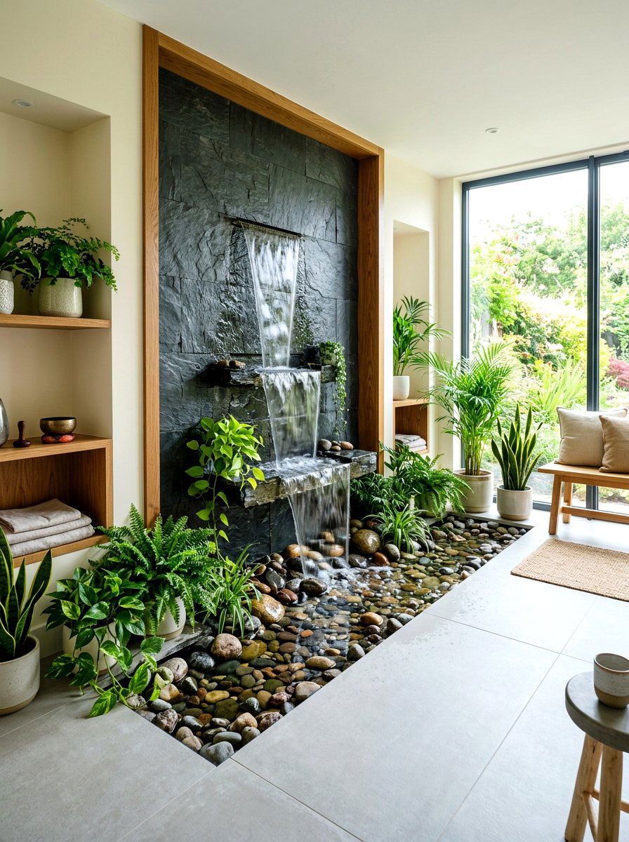 Water Feature Room - 30 meditation room ideas