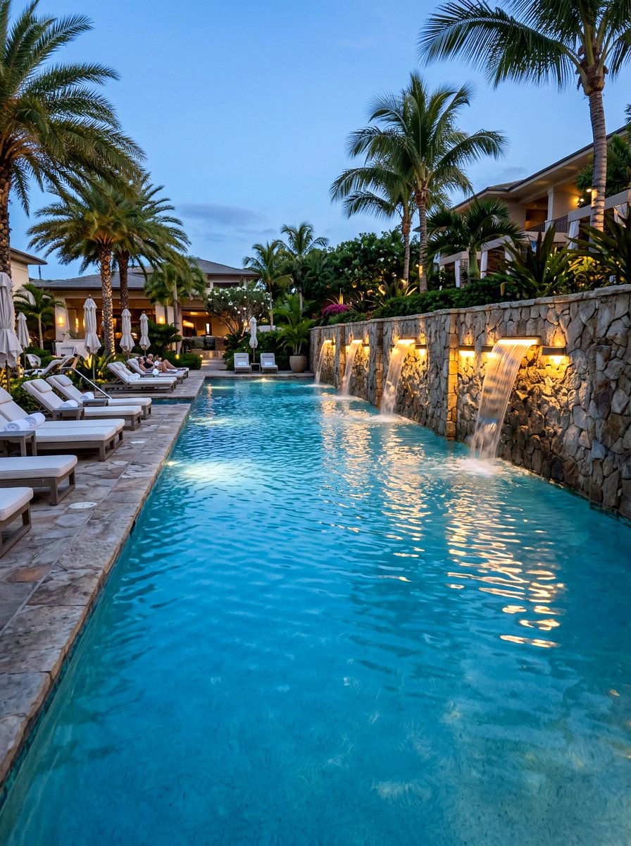 Water Feature Wall Light - 30 retaining wall lighting ideas