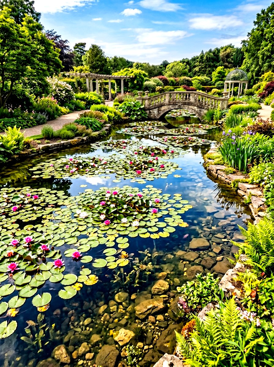 Water Lily Pond - 30 frog pond ideas