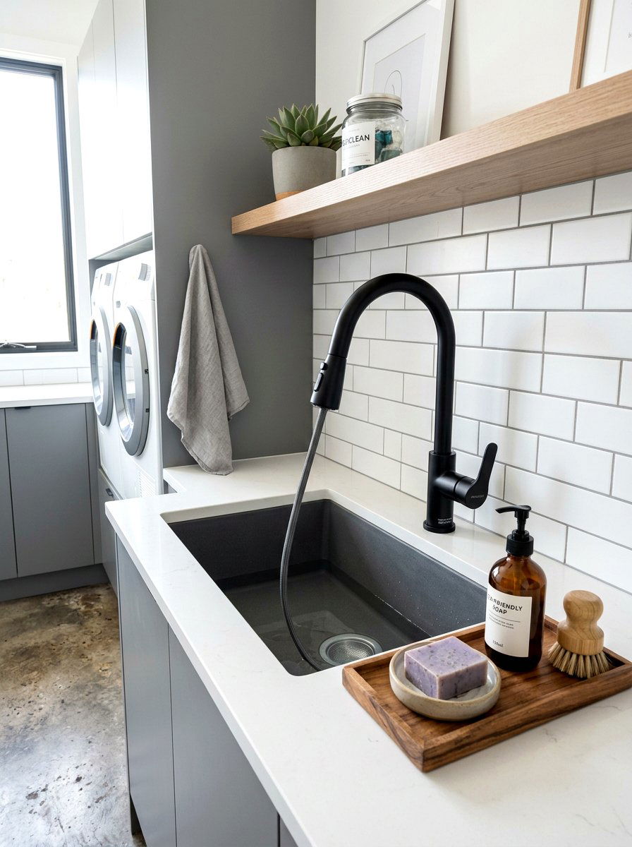 Water saving laundry faucet - 30 eco laundry room ideas